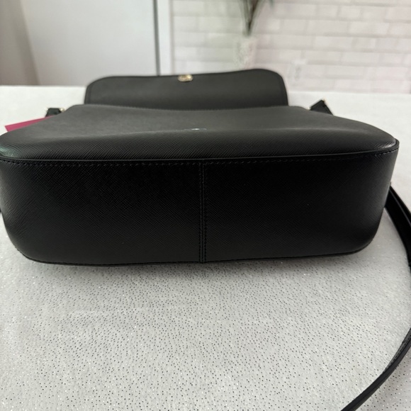 KATE SPADE Black Staci Saffiano Leather Flap Crossbody Bag - Picture 10 of 15